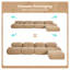 Canapé modulaire en L Cameloy 4 places Camel, aucun assemblage requis-1490161884-1490161881