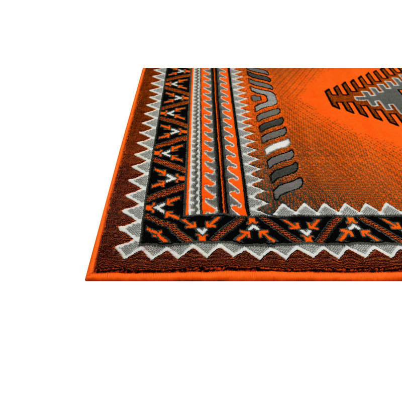 Tapis HR Westwestern d'inspiration amérindienne Navajo, Rectangle 5 pi x 7 pi