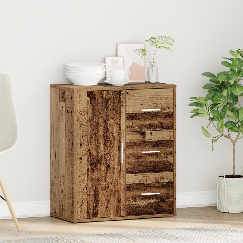 Sideboard 60 X 31 X 70 Cm Engineered Wood, Old Wood