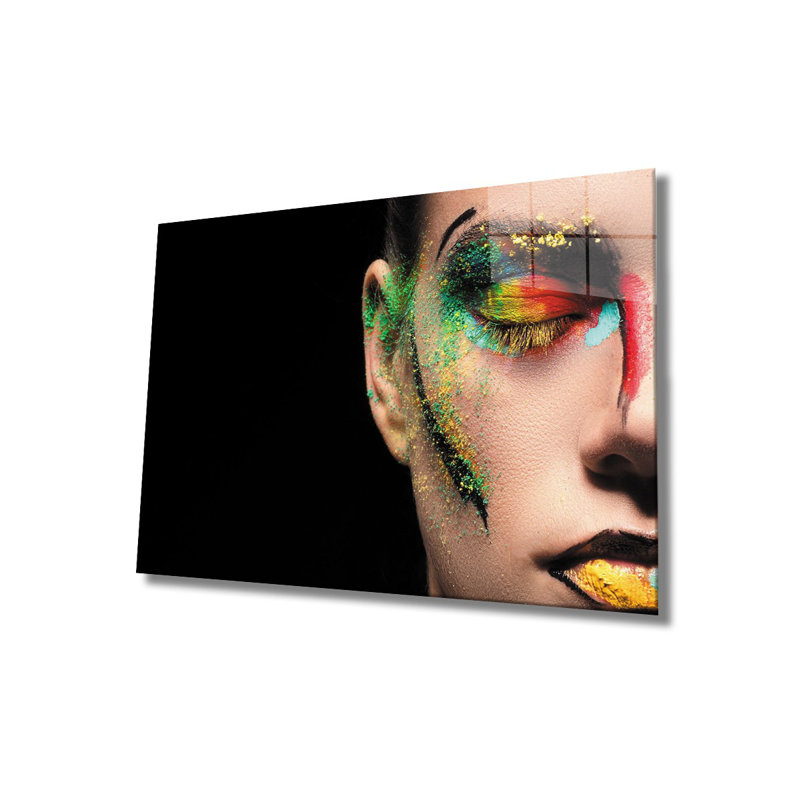 Superbe peinture décorative en verre trempé de 23,6 po x 35,4 po | 100% verre trempé, épaisseur: 0,16 pouce | Parfait pour la décoration intérieure, l'esthétique moderne et l'art mural élégant