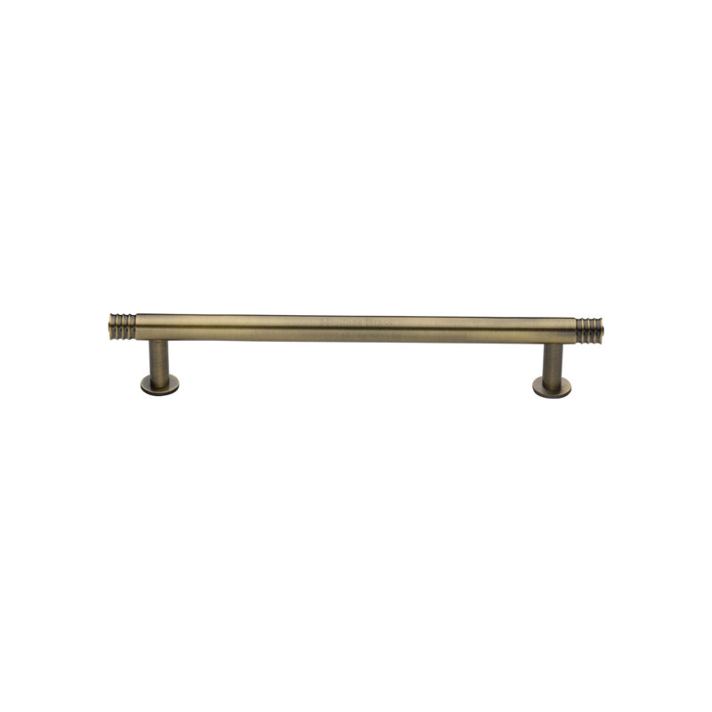 Heritage Brass Heritage Cabinet Pull Design with Rose, Antique Brass, 12.8cm