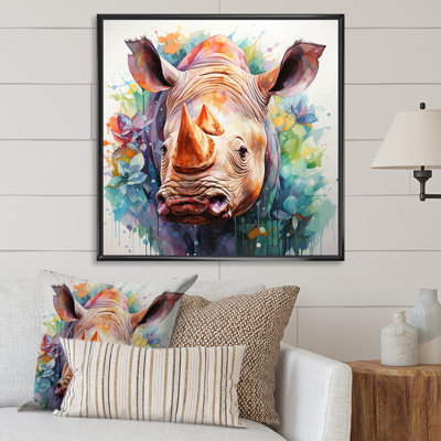 Innocent Rhino Portrait - Rhinoceros Wall Art
