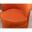 Fauteuil pivotant en velours orange par - Ajout élégant et confortable, coussin en mousse haute, base en or poli-1186906865