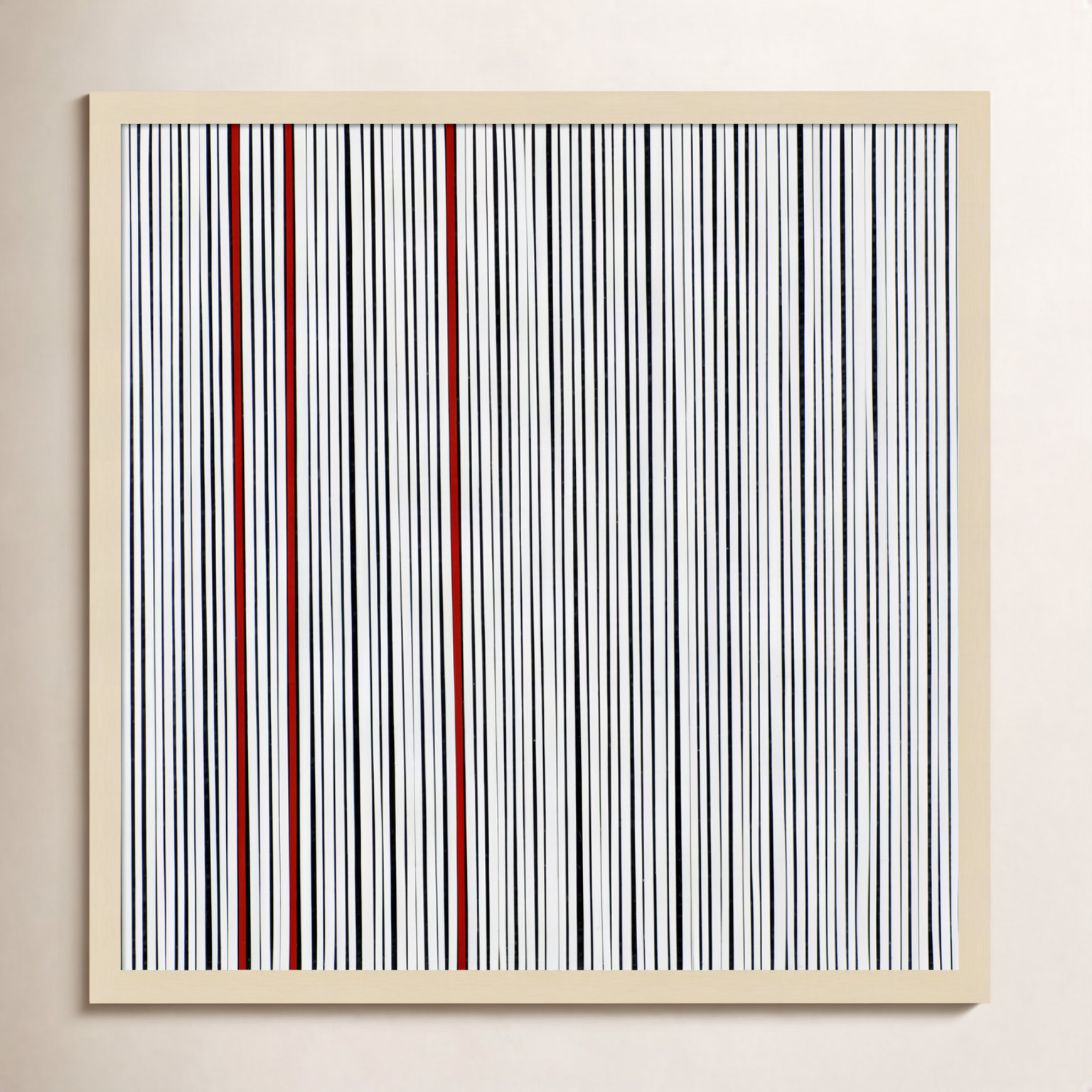 Mostly White Print by Alex Dunn, Brown, 25" H x 25" W x 1" D