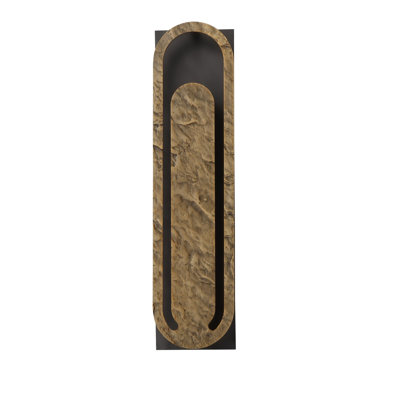 Outdoor  19"h 3-cct Led Wall Sconce In Dark Bronze/copper Textured