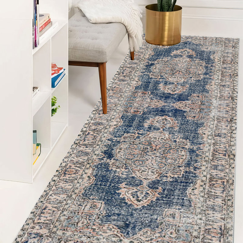 Floral Pattern With Pile Soft Type Printed Rug in Vibrant Hues for a Touch of Elegance in Any Living Space