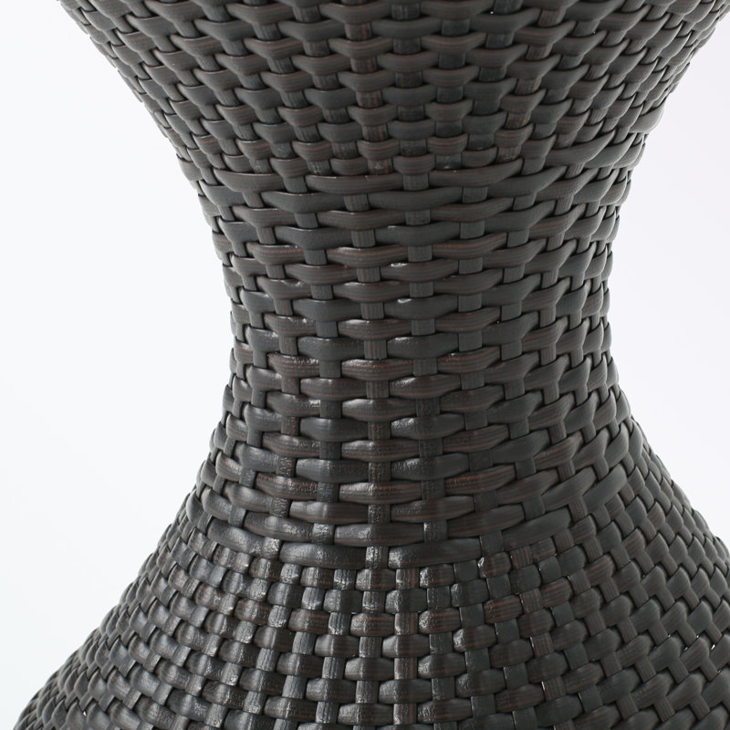 Outdoor round shape end Table with rattan design