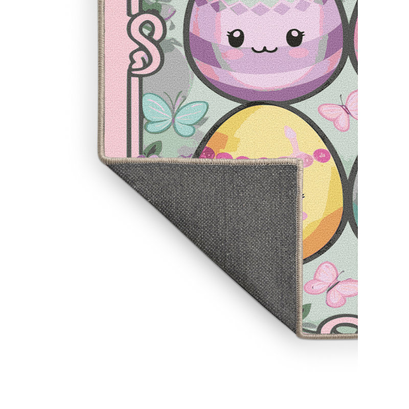 The Holiday Aisle® Easter Spring Holiday Rug, Rectangle 5' x 7'