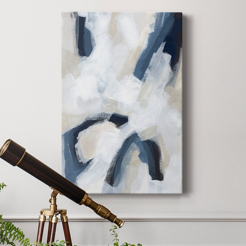 Indigo Imprint II - Wrapped Canvas Print, 60" H x 40" W x 1" D