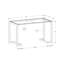 Unité de chambre à coucher étroite avec compartiment de rangement pour chambre à coucher - Fabrication en métal noir et table contemporaine en verre trempé pour le rangement de la base