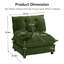Canapé en chenille 73 LSF - Vert-132849278