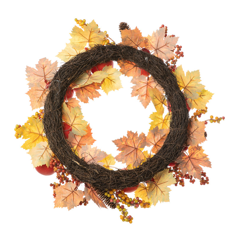 Couronne de citrouille artificielle mixte 24 po
