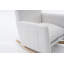 Chaise berçante Teddy en tissu avec repose-pieds réglable, ivoire-747966077