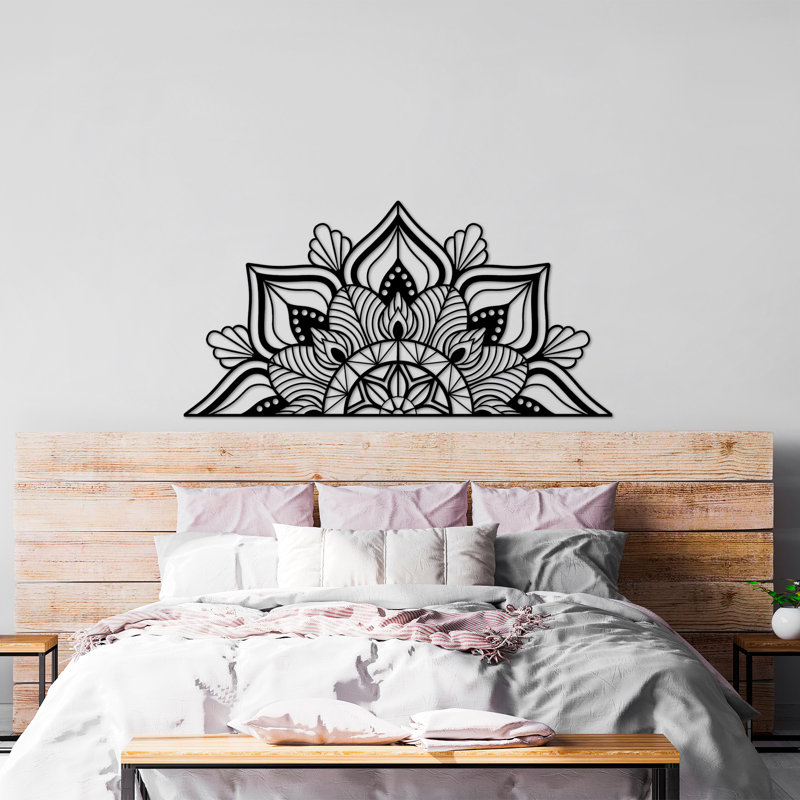 Elegant Decorative Metal Wall Accessory, Black Finish, 60.6 x 30.7 inches | 100% Metal Construction, Thickness: 0.06 inches | Ideal for Modern Home Decor, Easy Wall Mounting, Stylish and Durable Design