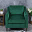 Élégante chaise d'appoint en velours, revêtement vert, décoration intérieure moderne