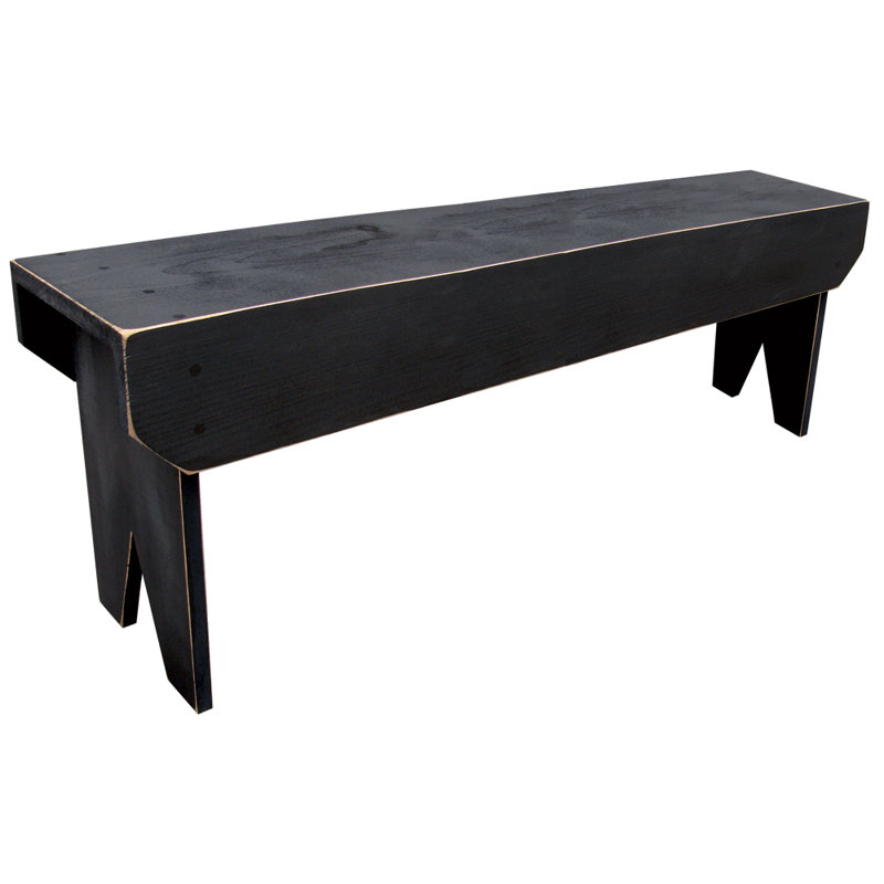 Banc en bois Wyatt, Rouge, H 16 po x l 48 po x P 10,5 po