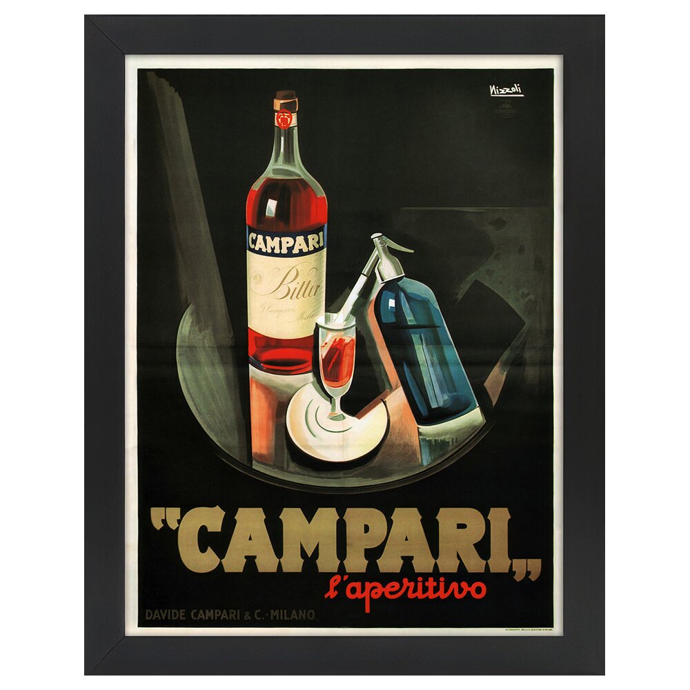 Leinwandbild Vintage Advertising Poster Campari