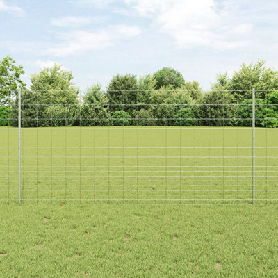 vidaXL Fence with Post Segment Outdoor Barrier Garden Terrace Divider Boundary