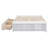 Full Size Bed With Storage Case, 2 Storage Drawers, Lengthwise Support Slat-443268252