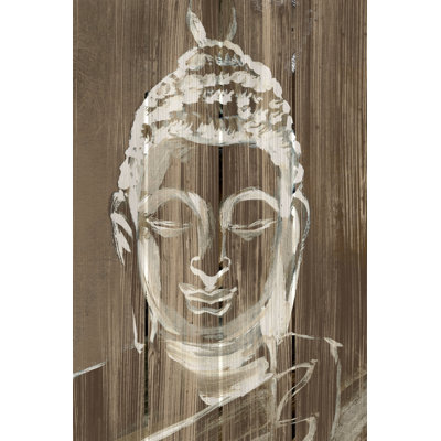 «Ayushma Buddha On Wood II on Canvas» par Annie Warren, reproduction