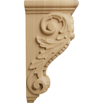 4 1/2"W x 5"D x 10"H Medium Shell Corbel, Cherry