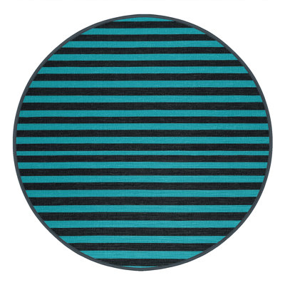 Tapis gris à rayures horizontales lavable à la machine