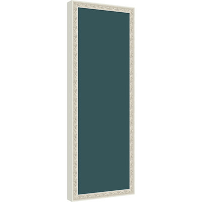 Tableau magnétique encadré en tissu, tableau d'affichage bleu sarcelle 14 x 38 po pour l'organisation murale