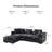 93.7'' L-shaped Chenille Upholstered Sectional Sofa With Left-facing Chaise And Built-in Wooden Storage Compartment-267345121