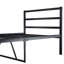 Lit plateforme attaché à la tête de lit (simple) - Robuste, sans sommier, cadre de repos calme avec tête de lit, taille simple, repos silencieux