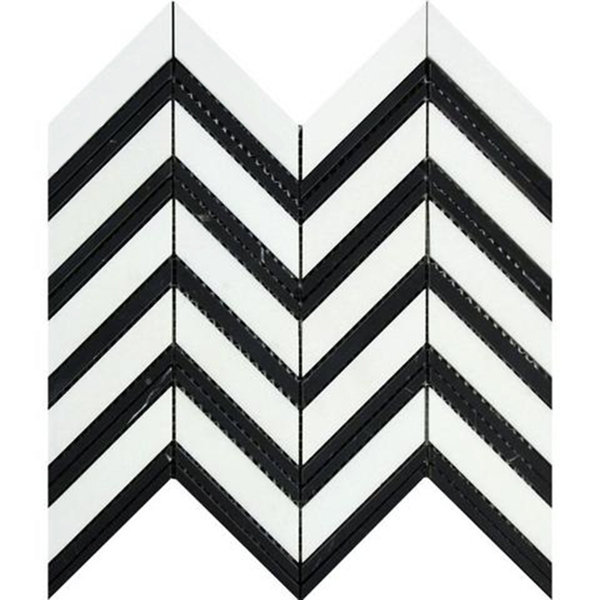 Marble Chevron Mosaic Wall & Floor Tile