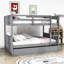 Lit superposé double au-dessus de double avec lit gigogne Eviee-927234
