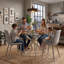 Oira Homes Round Glass Dining Table Set with 4 Velvet Chairs 4 Seater Kitchen and Dining Room Set-136113832