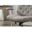 Chaise à pieds croisés avec accoudoirs rabattables, chaises pivotantes confortables avec siège large pour femmes, fauteuil de coiffeuse à maquillage réglable pour appartement, maison, bureau