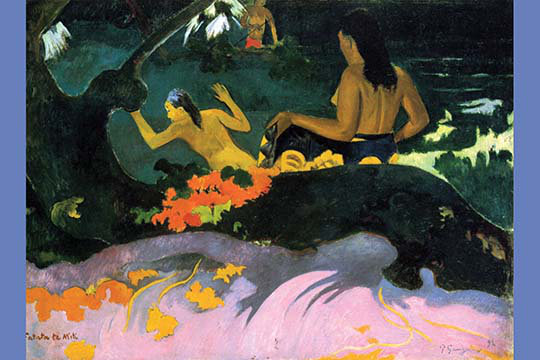 « fatata te miti » par paul gauguin, reproduction d’art, H 30 po x l 20 po