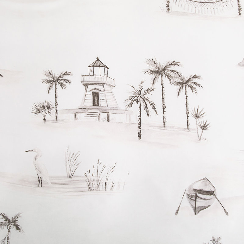 Ensemble d'édredon Eucalyptus taupe aquarelle Toile Palms, Édredon pour grand lit + 2 taies décoratives