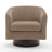 Applewold Upholstered Camel Corduroy Swivel Barrel Chair with Solid Wood Base-108258982