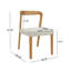 Ensemble de 2 chaises de salle à manger en bois d'hévéa massif (chêne naturel et beige)-131654068-131654069-131654070