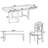 Raelene Modern 6-Piece Extendable Dining Table With Footrest,kitchen table set with Leaf,dining table set,dining room set-419587934
