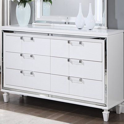 Commode Genoa G05790-D (sans miroir), blanc scintillant