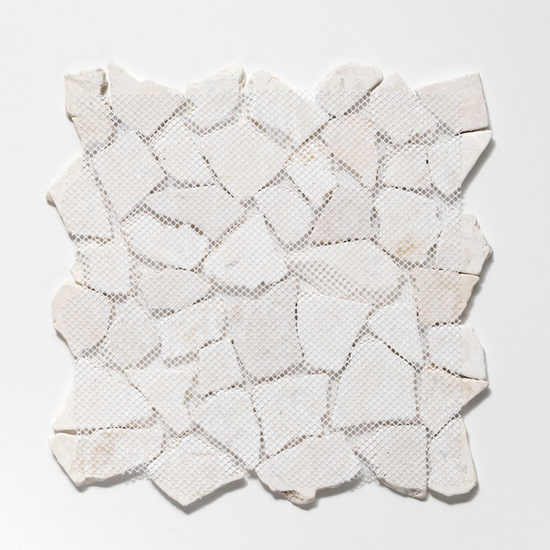 Carreau de mosaïque 11 po x 11 po, Blanc