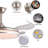 42 Inch 2 Tiers Design Modern LED Ceiling Fan With Light And Remote Control, Retractable Blades, Adjustable 6 Speed, Silent Operation DC Motor For Living Room, Bedroom, Dining Room