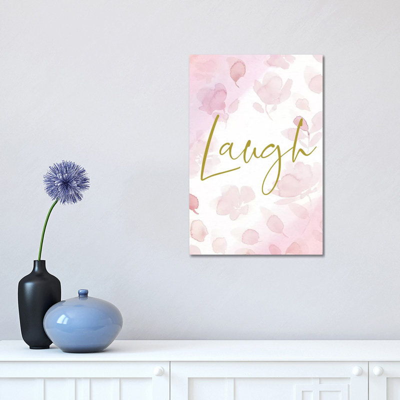 Laugh - Print on Canvas, Wrapped Canvas, 45.72cm H x 30.48cm W x 1.91cm D