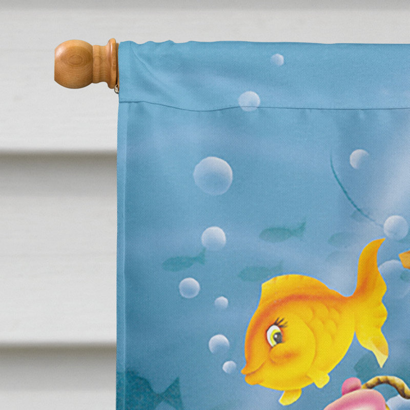 Mélange de polyester 2 côtés 40 x 28 po capitaine octopus drapeau maison