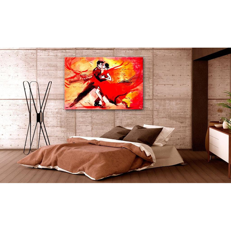 Danse sensuelle - peinture sur toile tendue, H 16 po x l 24 po x P 1 po