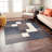 Allyne Geometric Tufted Blue/Cream/Gray Non-Slip Rubberback Area Rug-2117133535