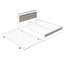 Base de lit plateforme en métal avec couchette, ports USB et support à lattes