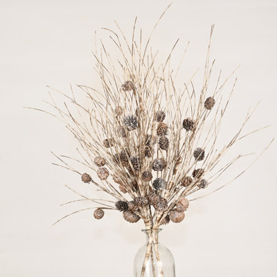 Arrangement floral de bouleau artificiel rustique artificiel automne et hiver avec de longues tiges pour décoration de table
