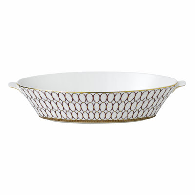Renaissance Red Open Oval Vegetable Dish