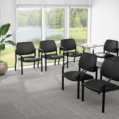Vinyl Seat Reception Chair with Metal Frame