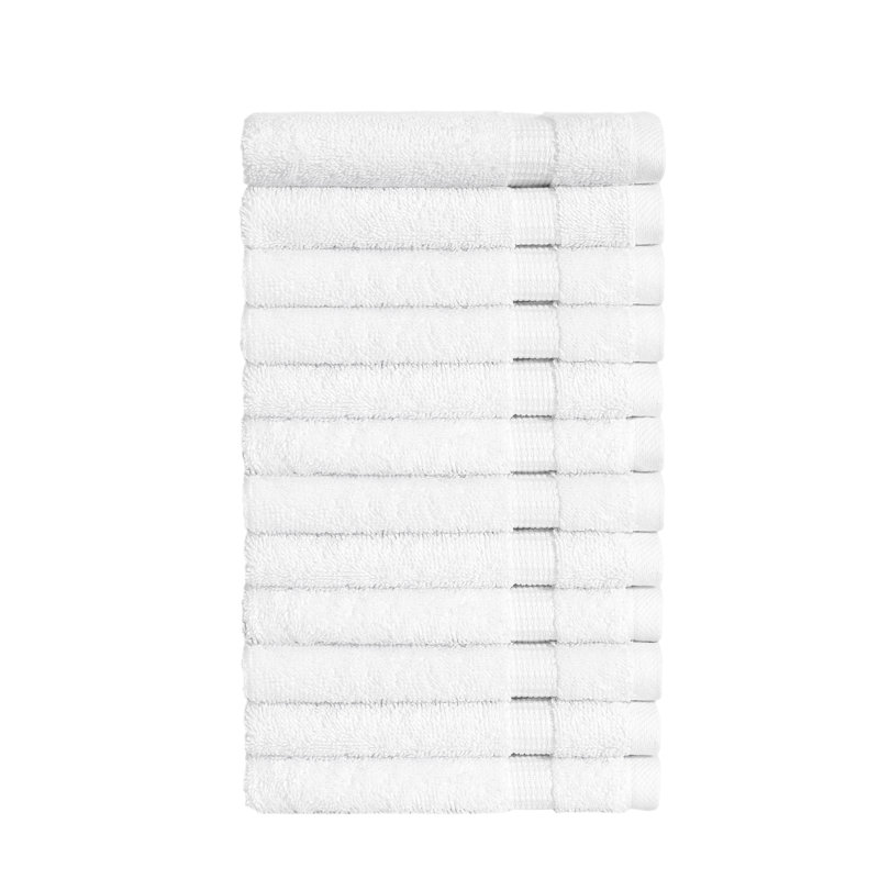 Antalya 100% Cotton Plush Washcloth, White
